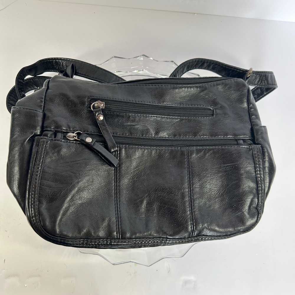 Volganik‎ Rock Black Crossbody Bag Multi Pocket Travel Shoulder Handbag